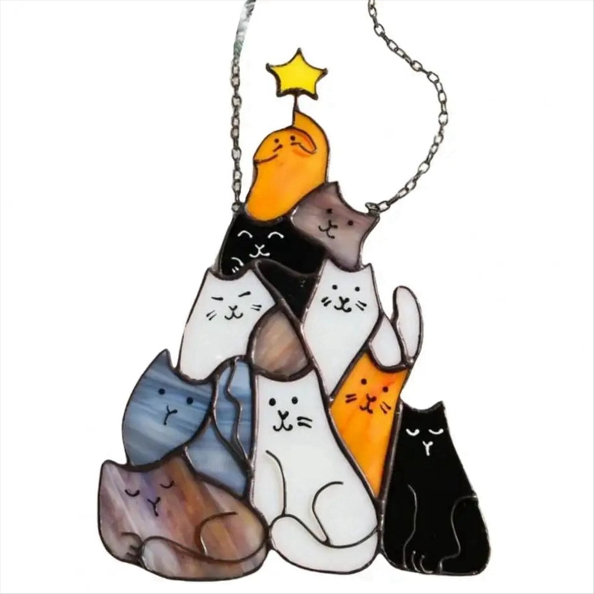 [N84R] 猫のサンキャッチャー アクリル製 積み重ね可能 - Home Decor Cat のレビューと価格