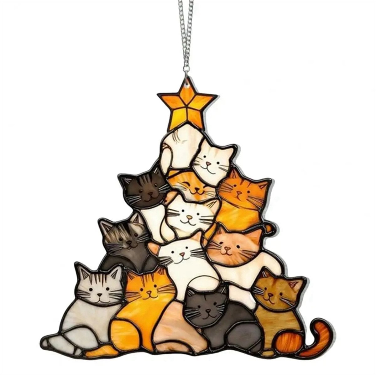 [N84R] 猫のサンキャッチャー アクリル製 積み重ね可能 - Home Decor Cat のレビューと価格