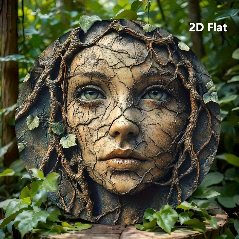 2Dフラット、ヴィンテージアルミニウム製丸型ウォールアート  - Home Decor Tree のレビューと価格