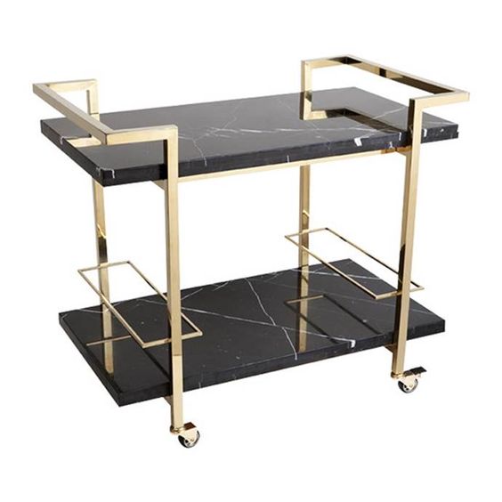 ホテルやレストランの装飾用の高級サービストロリー、そして持ち - Home Decor On Wheels のレビューと価格