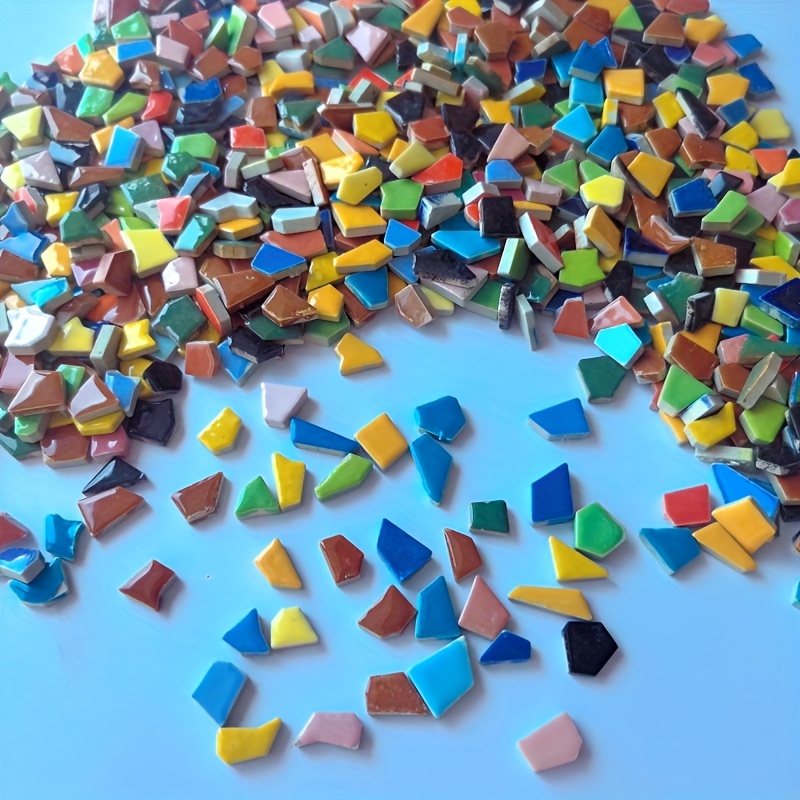 100/200グラムのドーパミンカラーのモザイク素材、不規則 - Home Decor Dopamine のレビューと価格