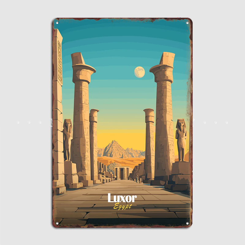 ルクソールエジプト旅行風景ポスターレトロガレージクラブバー屋 - Home Decor Egypt のレビューと価格
