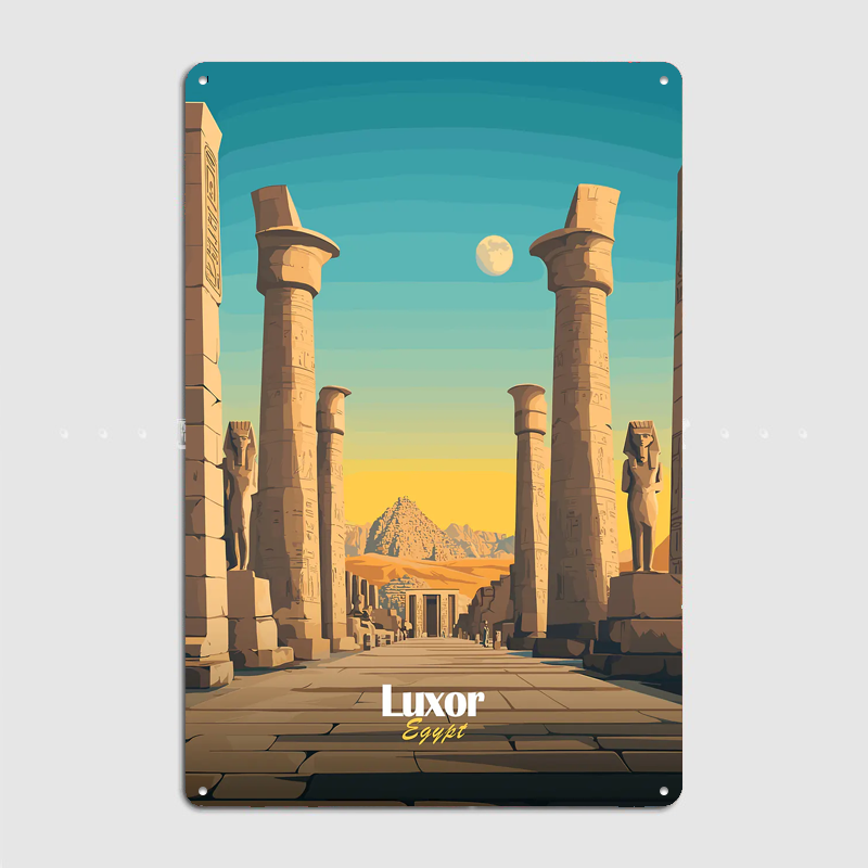 ルクソールエジプト旅行風景ポスターレトロガレージクラブバー屋 - Home Decor Egypt のレビューと価格