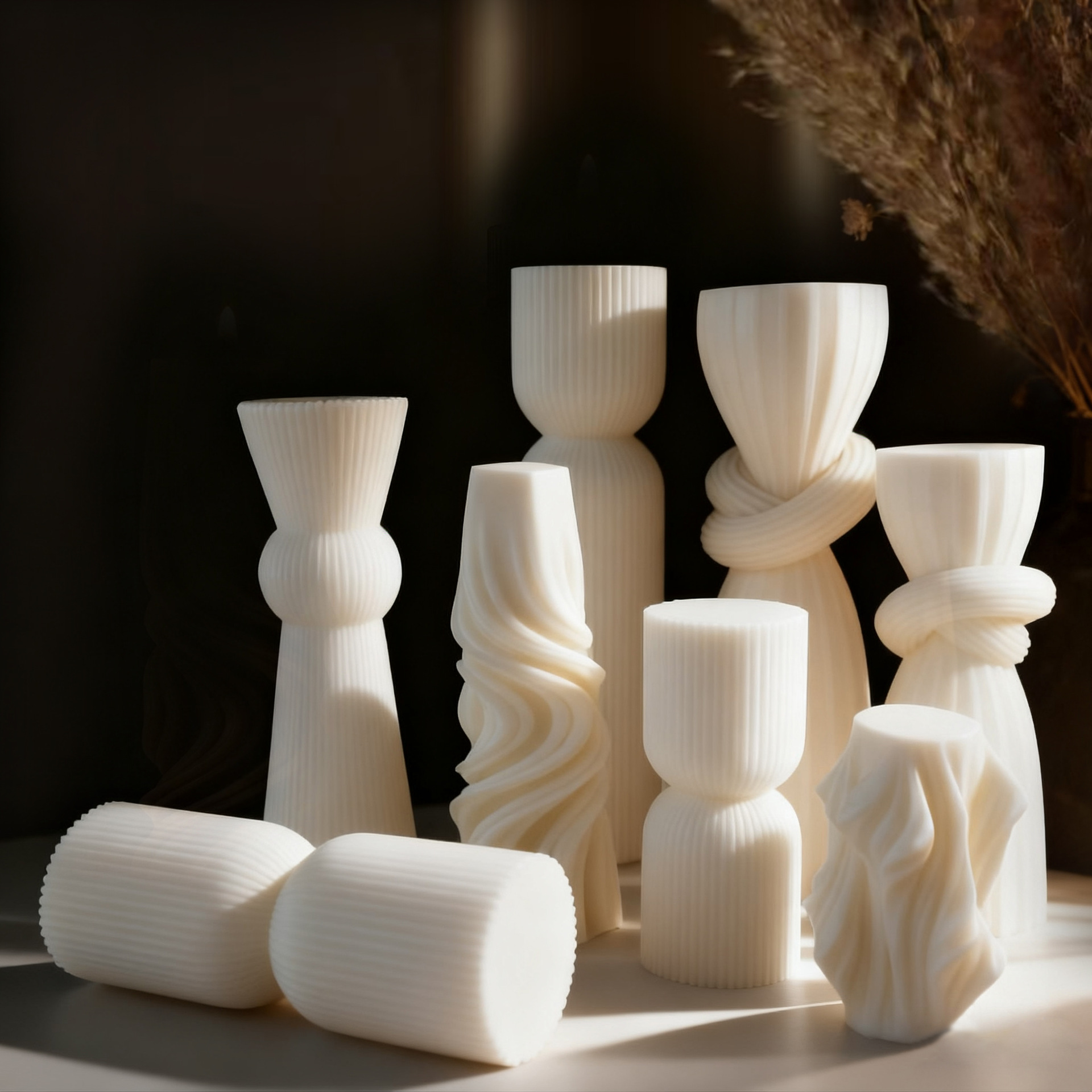 北欧ミニマリストホワイト香りのキャンドル雰囲気ホームデコレー - Home Decor Japandi のレビューと価格