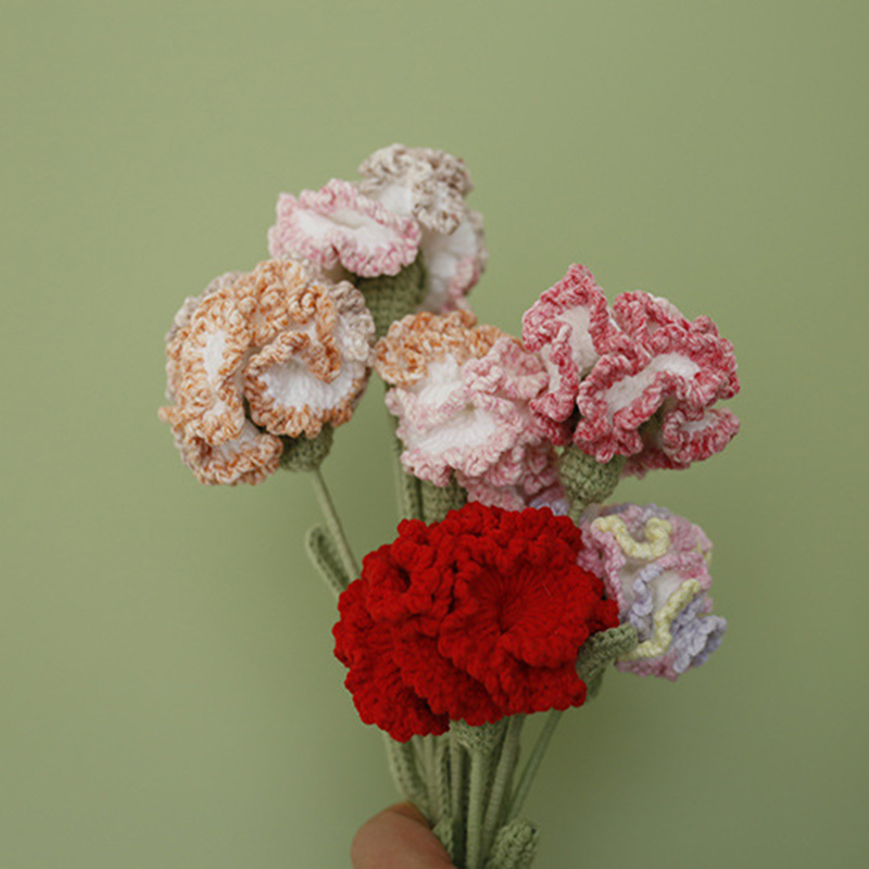 あみぐるみかぎ針編み糸カーネーション家の装飾ウール手編み花ロ - Yarn Home Decor のレビューと価格