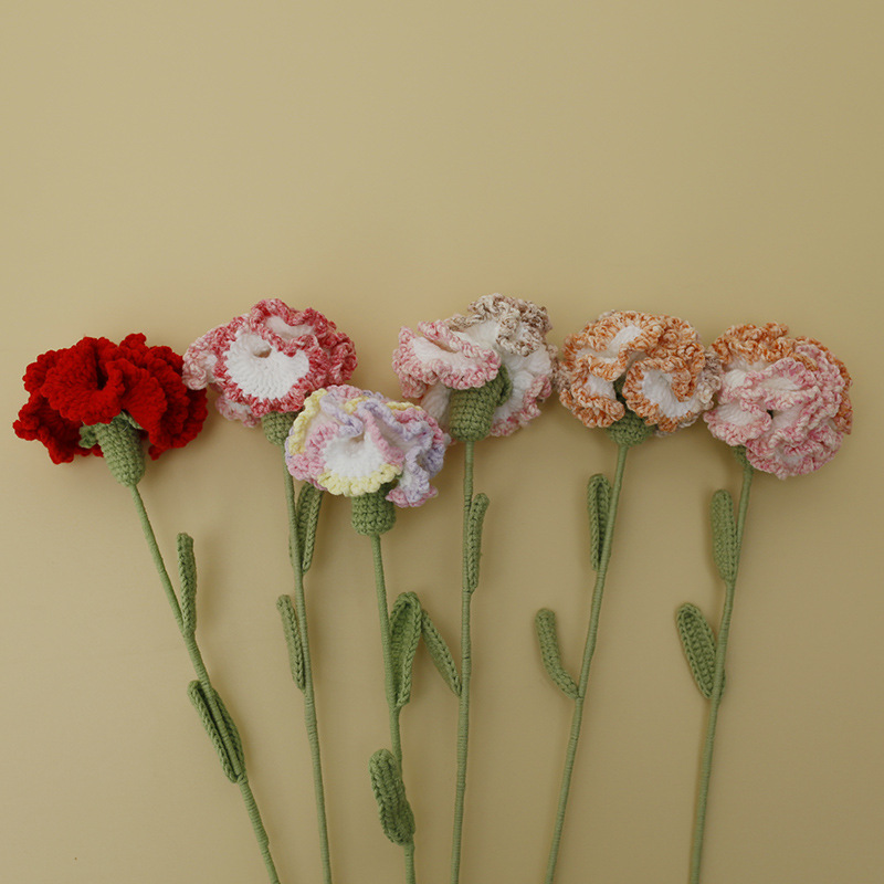 あみぐるみかぎ針編み糸カーネーション家の装飾ウール手編み花ロ - Yarn Home Decor のレビューと価格
