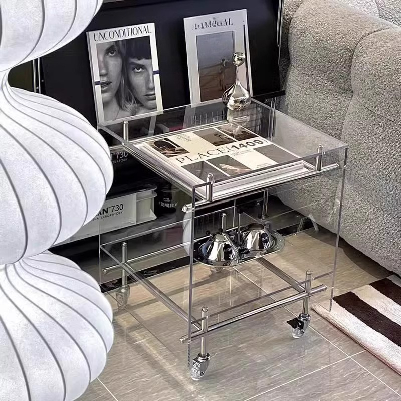 モダンなコーヒーテーブルミニマリストスクエアエンドテーブルク - Home Decor On Wheels のレビューと価格