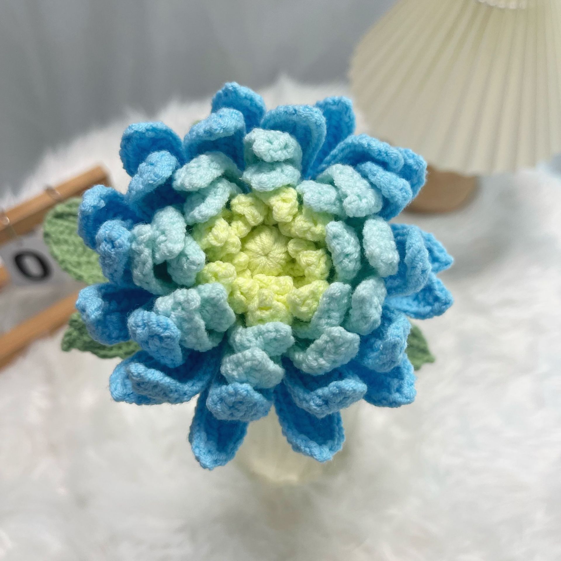 ダリア完成品手作りブーケホームデコレーションフック織りギフト - Yarn Home Decor のレビューと価格