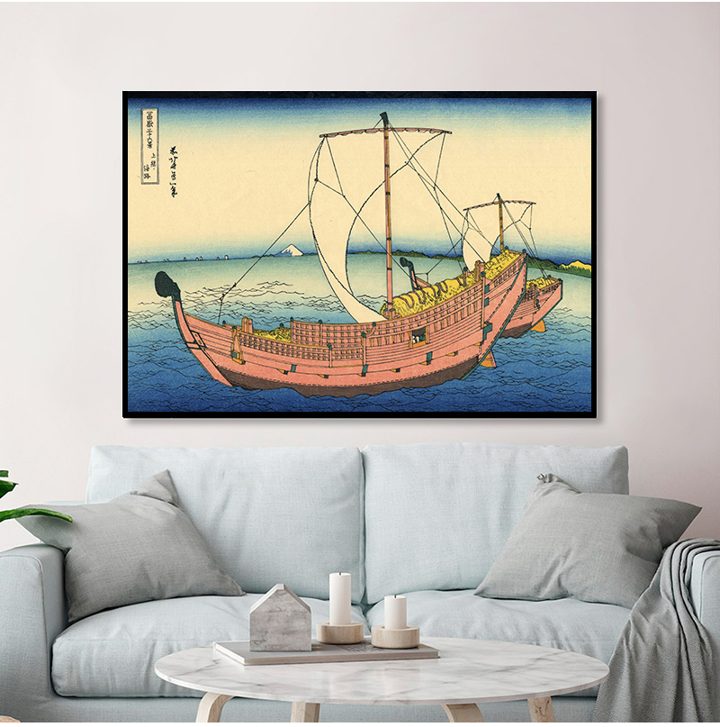 1ピースフレームレス「神奈川沖浪裏」浮世絵日本美術ヴィンテー - Home Decor Japandi のレビューと価格