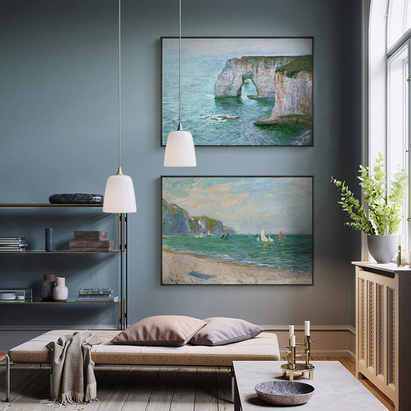 有名なモネポスターキャンバス絵画現代抽象風景壁アート北欧プリ - Home Decor Japandi のレビューと価格