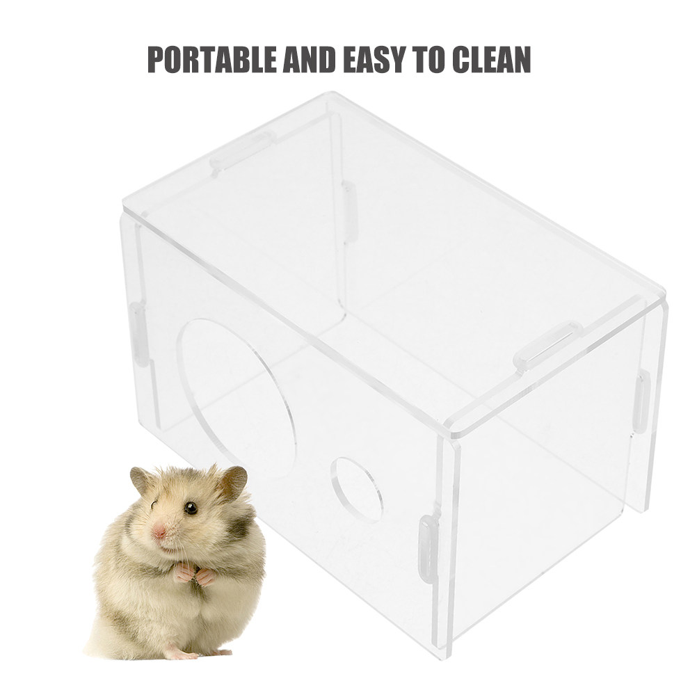 透明アクリル製ハムスター隠れ家 小動物用隠れ家 ポータブル天 - Home Decor Habitat のレビューと価格