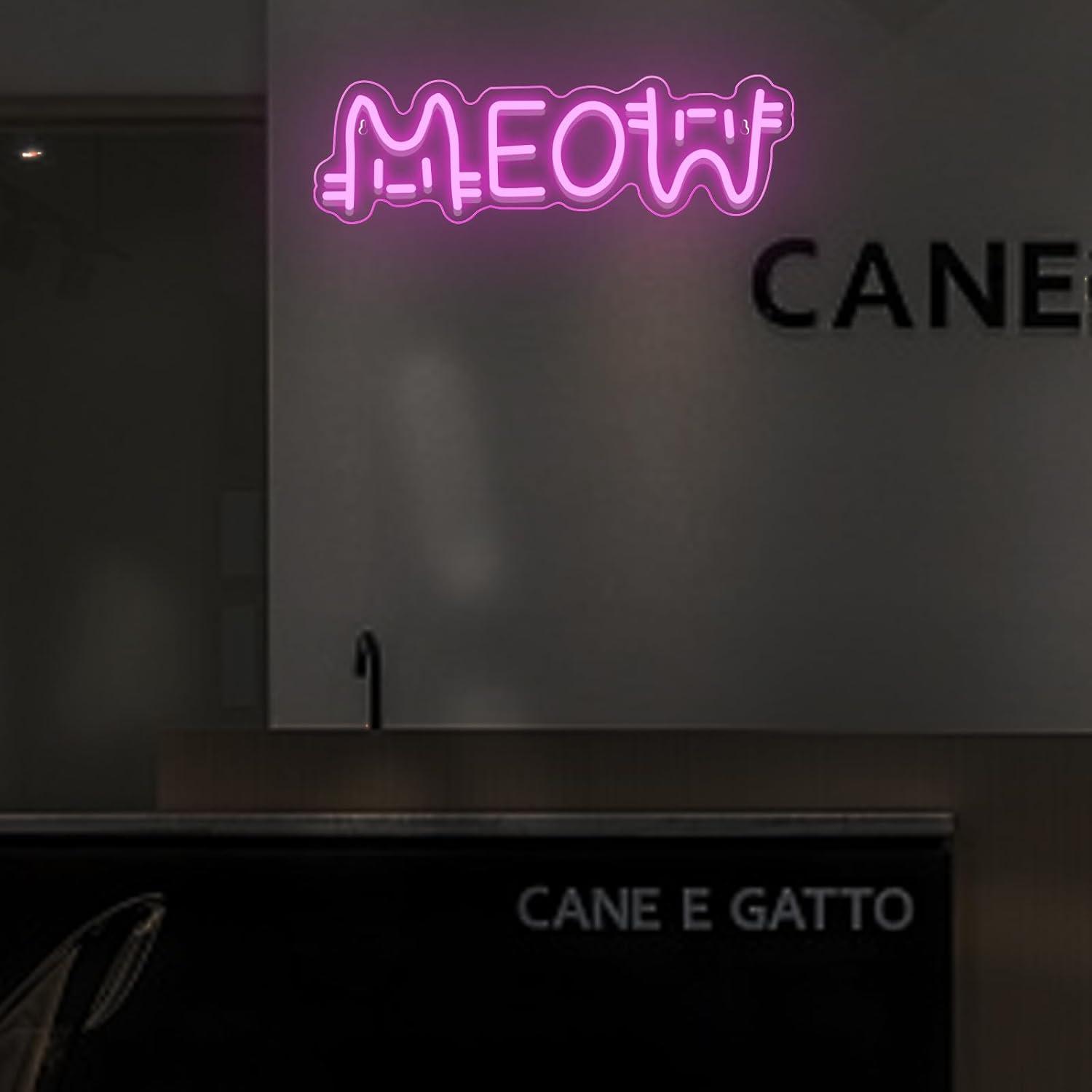 ニャーネオンサインキャットUSB電源LED調光ネオンライト寝 - Home Decor Cat のレビューと価格