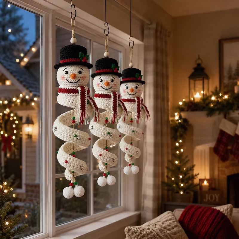 かぎ針編み雪だるまスパイラルオーナメントDIYキット クリス - Yarn Home Decor のレビューと価格