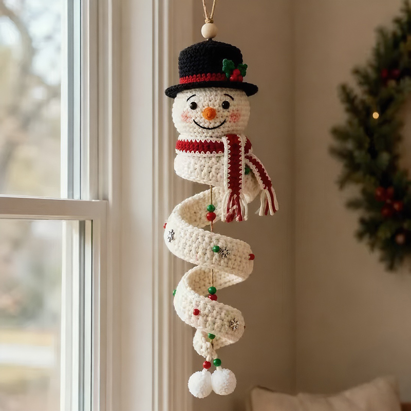 かぎ針編み雪だるまスパイラルオーナメントDIYキット クリス - Yarn Home Decor のレビューと価格