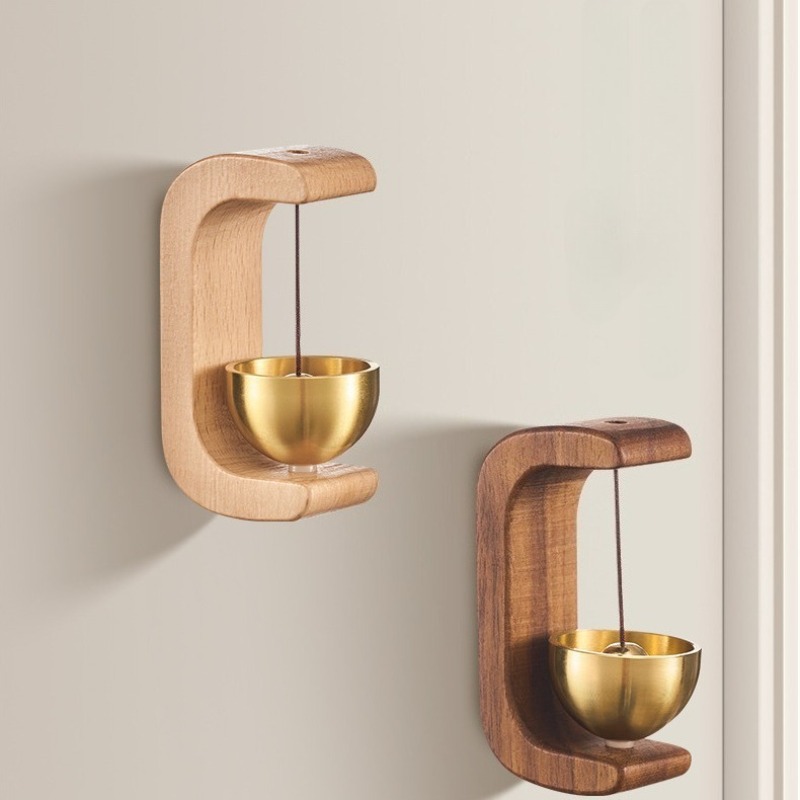 ドーパミン風鈴ドアベル無垢ブナ材真鍮磁気車吊り下げミニマリス - Home Decor Dopamine のレビューと価格