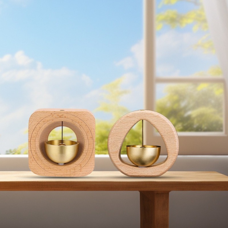 ドーパミン風鈴ドアベル無垢ブナ材真鍮磁気車吊り下げミニマリス - Home Decor Dopamine のレビューと価格