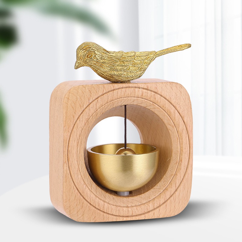 ドーパミン風鈴ドアベル無垢ブナ材真鍮磁気車吊り下げミニマリス - Home Decor Dopamine のレビューと価格