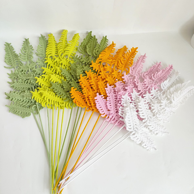 シダの葉と草が付いた花の花束,家の装飾,配置材料,扇子の葉, - Yarn Home Decor のレビューと価格