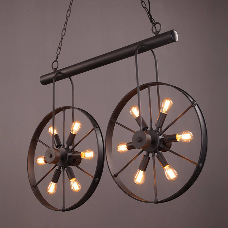 ヴィンテージスタイルの工業用吊り下げ式シャンデリア,レトロな - Home Decor On Wheels のレビューと価格