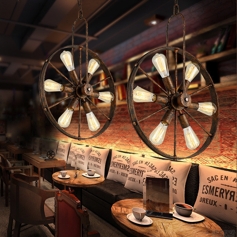 ヴィンテージスタイルの工業用吊り下げ式シャンデリア,レトロな - Home Decor On Wheels のレビューと価格