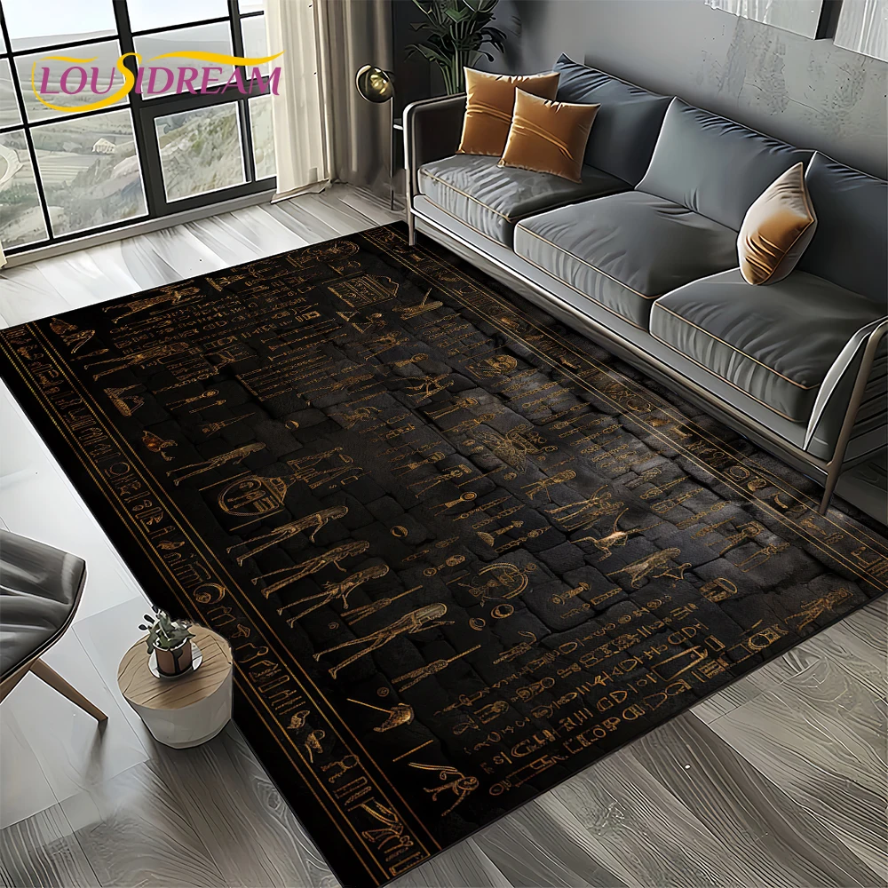 2025 古代エジプト象形文字神話壁画カーペットラグリビング - Home Decor Egypt のレビューと価格