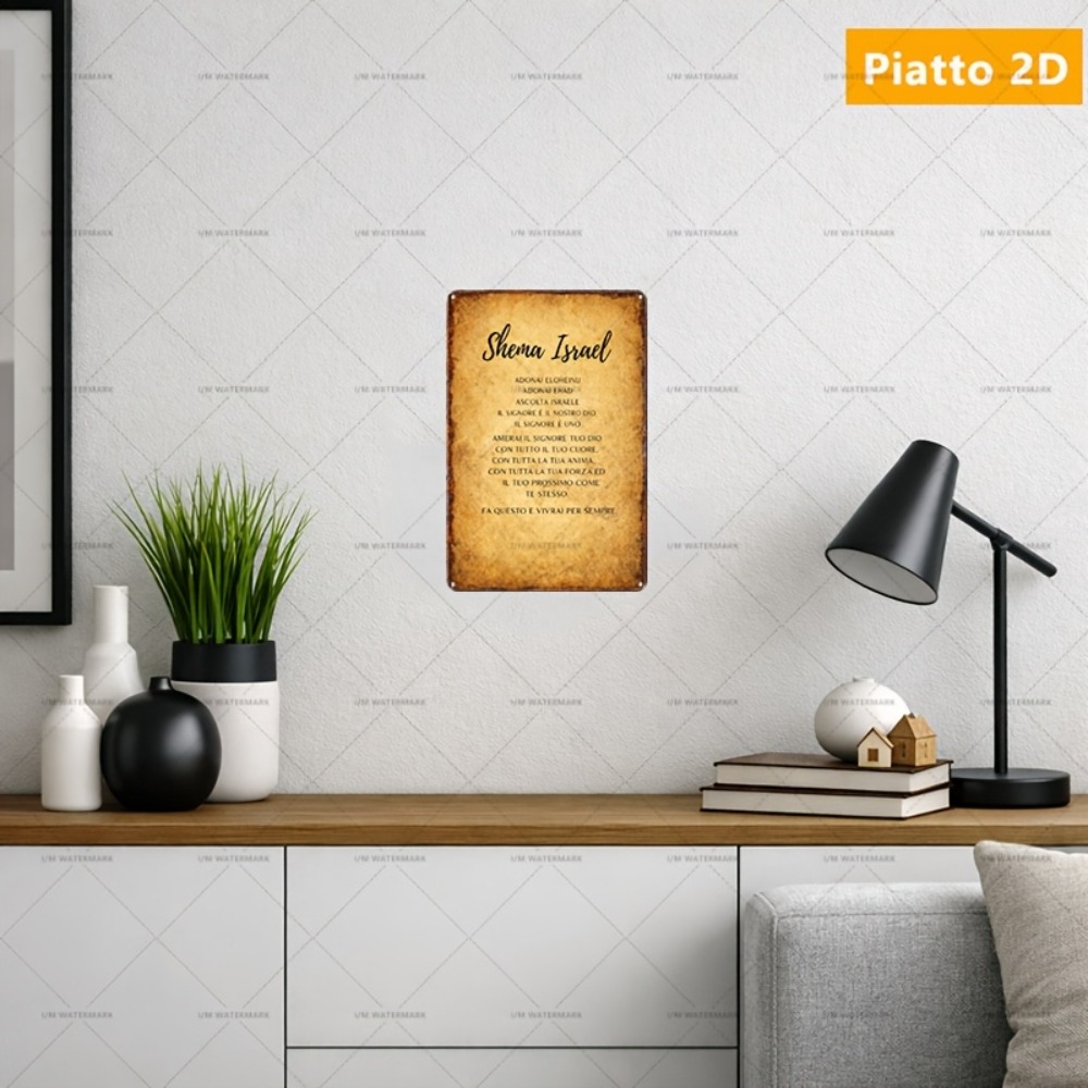 CIFBUY ヘブライ語聖書アルミ製ウォールアート 8x8イ - Home Decor Room のレビューと価格
