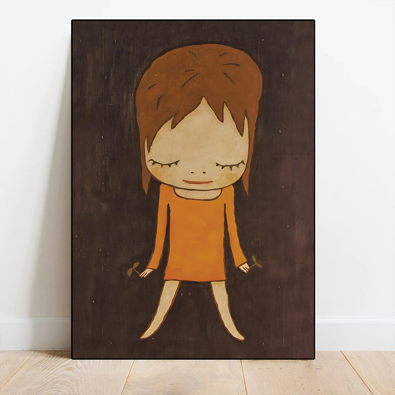 1pc フレームレスキャンバス絵画吉本奈良夢人形ポスターとプ - Geometric Wall Art のレビューと価格